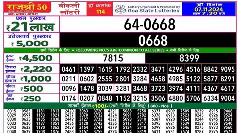 rajshree 50 guru weekly lottery result today live|RAJSHREE 50 GURU WEEKLY LOTTERY Dated 4 JULY 2024, .
